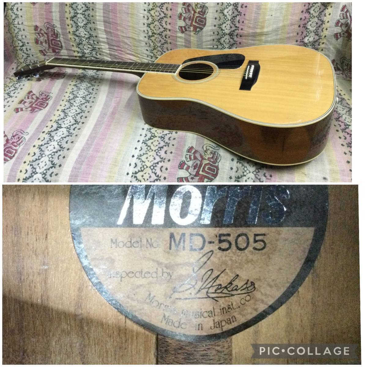 Acoustic Guitar Morris MD-505 Dreadnought Natural Spruce Top Acoustic Guitar Morris MD-505 Dreadnought Natural Spruce Top