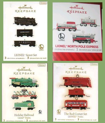 Hallmark Lionel Train Miniature: Red Comet, North Pole, Holiday, Scout, Pullman