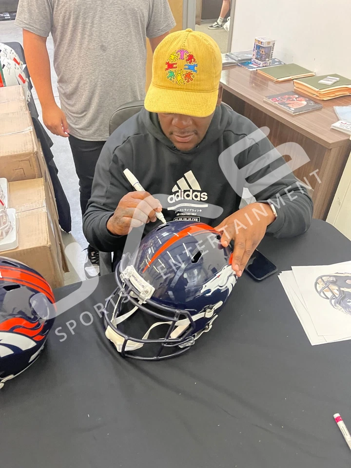 Clinton Portis signed inscribed Full Size helmet NFL Denver Bronco JSA COA - Image 4 of 4