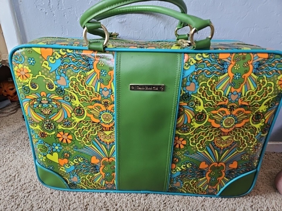 Double Dutch Club Luggage Bag Green Hippie Design | eBay