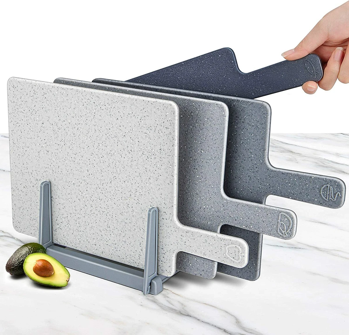 Chopping Board Set for Kitchen Holder, Index Small Plastic Cutting Board