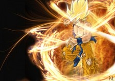 Anime dragon ball z saiyan son goku super artist Stitched Gaming Mat Desk