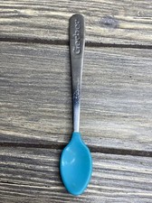 Vintage Gerber Baby Spoon Blue Soft Tip Bite Coating