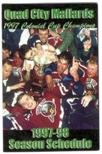 1997-98 Quad City Mallards UHL Hockey Schedule !!! Target