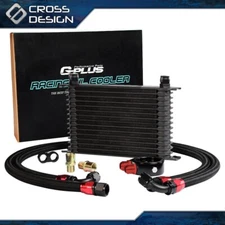 15 Row AN10 Engine Fit For Universal Transmission Oil Cooler+Filter Adapter Kit