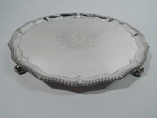 George III Salver Antique Georgian Tray English Sterling Silver Rew 1769