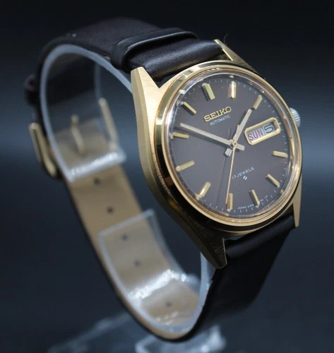 Vintage Seiko Automatic 17 Jewels 6309-7149 A2 Watch Brown Dial and Leather Band