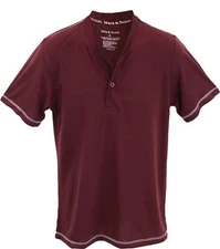 Marx & Dutch™ Short Sleeve Fashion Solid Color Henley T-Shirts 125180