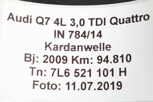 Drive Shaft Front 7L6521101H Front Propeller Shaft VW Touareg Audi Q7 4L 95TKM - Picture 6 of 6