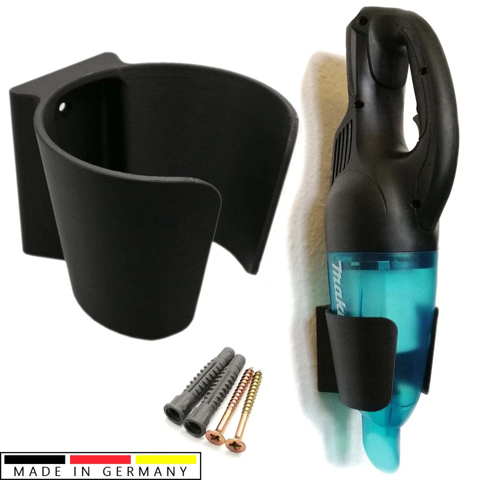 PRINTBTW Supporto a parete batteria aspirapolvere supporto adatto per Makita DCL nero