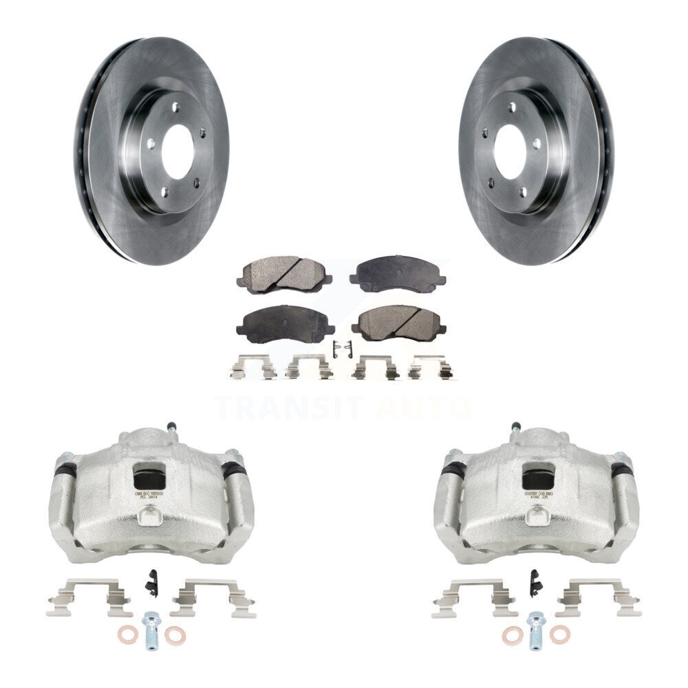 Jeep Patriot Dodge Compass Front Brake Caliper Rotor Pad Kit Semi-Metallic