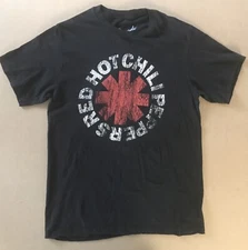 Red Hot Chili Peppers T Shirt Size Medium Black Bravado 100% Cotton Flea Funk