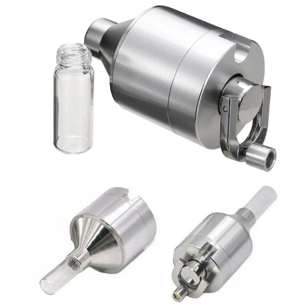 56mm Big Size Hand Metal Powder Grinder Hand Crank Spice Funnel Food Container