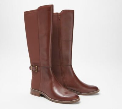 Clarks Womens Collection Medium Calf Tall Shaft Boots-Camzin Tree $133 TINI  {&}
