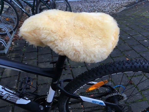 Echt Lammfell Sattelbezug Fahrrad Satteldecke Sattel Bezug