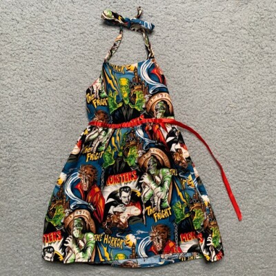 Hemet Horror Monsters Dress Size 4 Girls Frankenstein Dracula Mummy Halloween