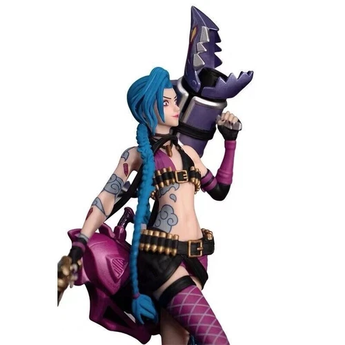 League of Legends Arcano Con Caja Jinx Tres Cañones Pluma Figura Colección LOL - Imagen 4 de 7
