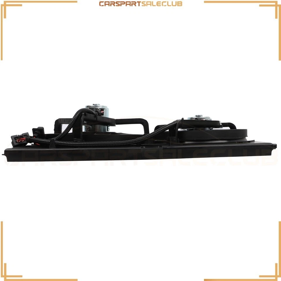 Front Dual Radiator Condenser Cooling Fan Assembly For 2000-2006 Audi TT Quattro - Image 2 of 4