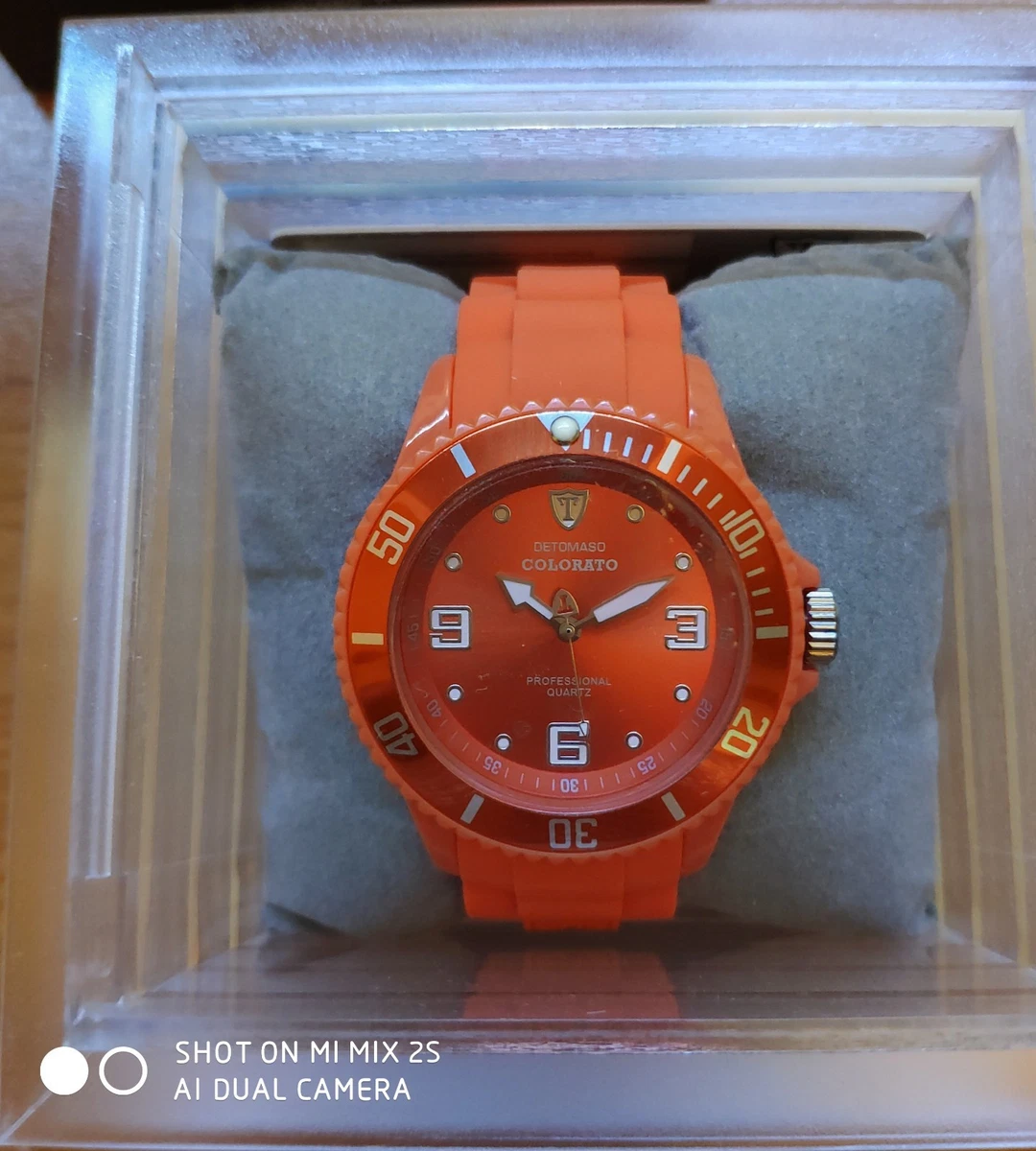 Orologio De Tomaso In Silicone Arancione Unisex Nuovo eBay