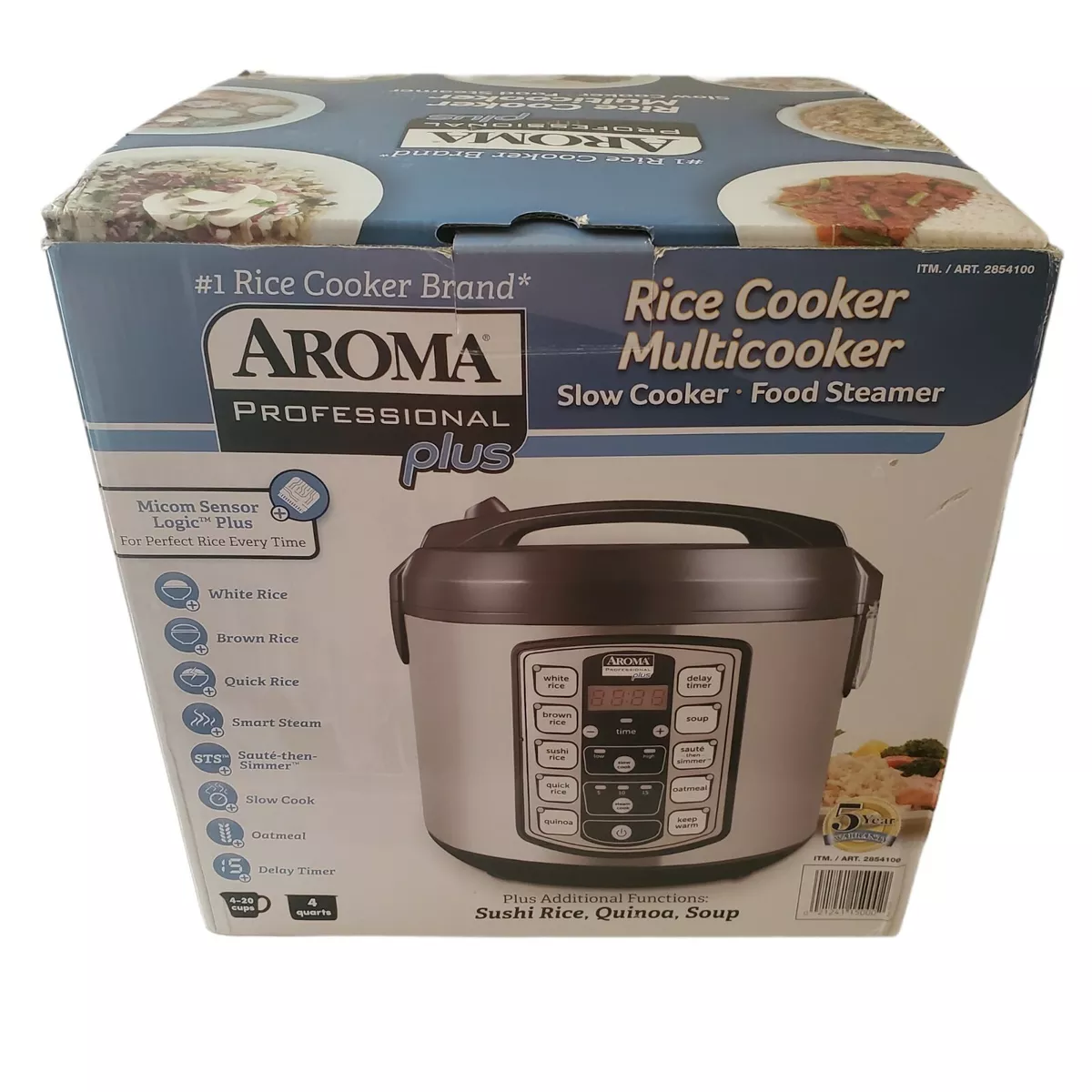 Aroma 20-Cup Cooked Digital Rice Cooker and Multicooker , Food Steamer