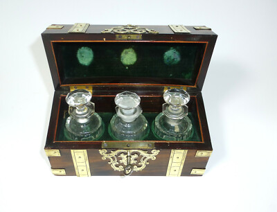 Travel Set Casket with Flasks France about 1860 Bourjois Paris