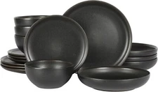 Gibson Elite Beckett Stoneware Matte Reactive Glaze 16 Piece (Service for 4)