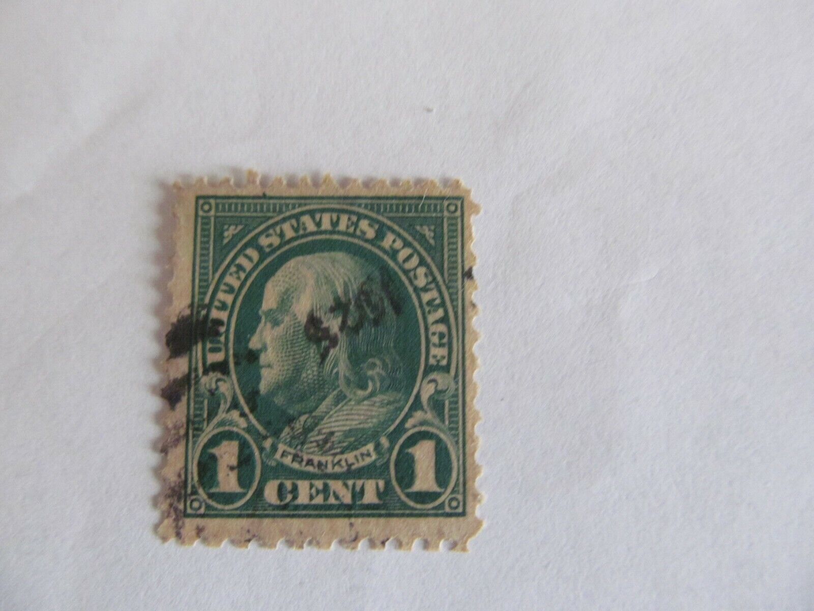 Benjamin Franklin 1 cents green stamp rare1925