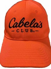 Cabelas Neon Orange Kids Baseball Hat/Cap Adjustable Fall Hunting Fishing Camp