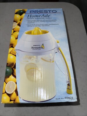Presto HOMEADE Electric Lemonade Maker (Model 02621) NEW +Sealed in Original Box
