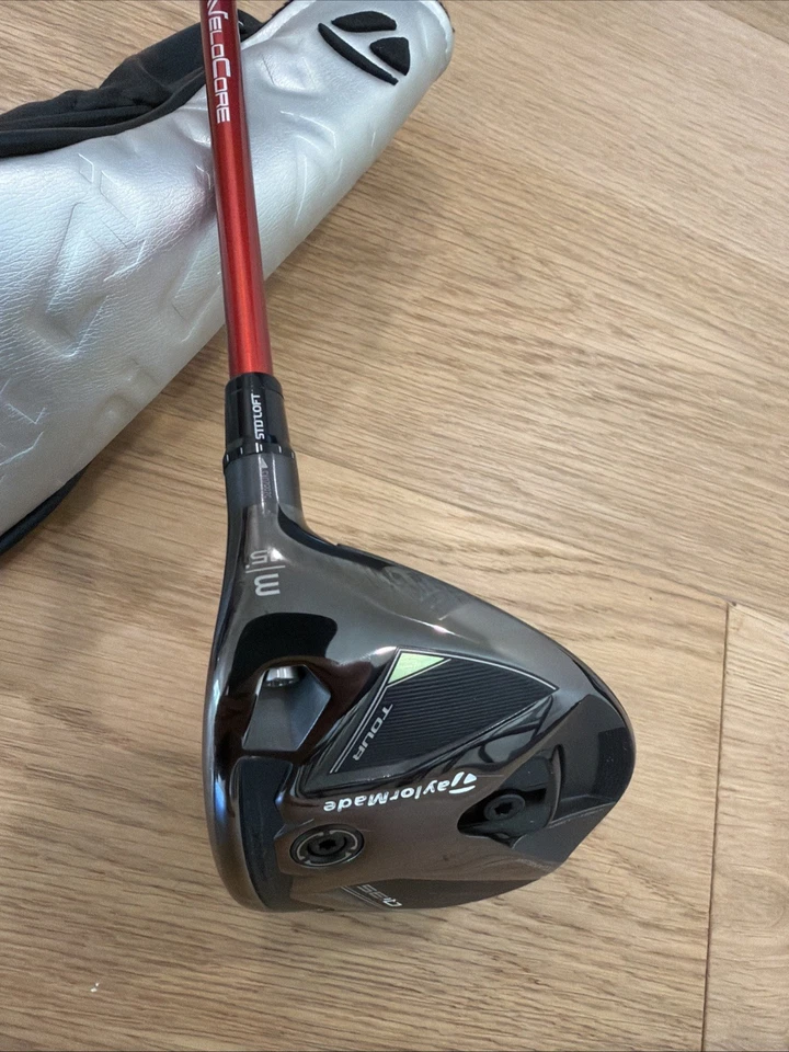 Madera de calle Taylormade Qi35 Tour 3 15 grados rojo Ventus Velocore 60 g rígida Foto 2 de 4