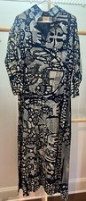 NWT ALADIRE Boston BOHO Indigo Batik Blue Maxi Dress Unique NO SIZE TAG