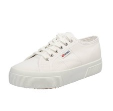 Superga 2740 - Sneakers Platform In Tela Bianco - Taglia 39 [25cm] Scarpe Donna