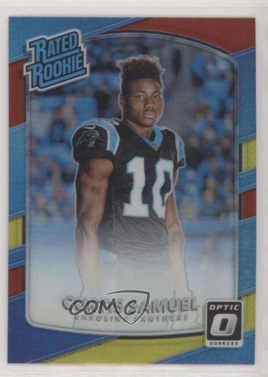 2017 Donruss Optic Rated Rookie Red & Yellow Prizm Curtis Samuel #196 2r7