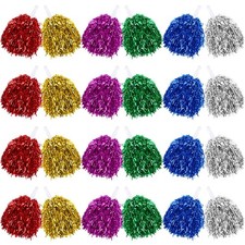 60 Pcs Cheerleading Pom Poms Bulk Colorful Blue Purple Cheerleader Pom Poms S...