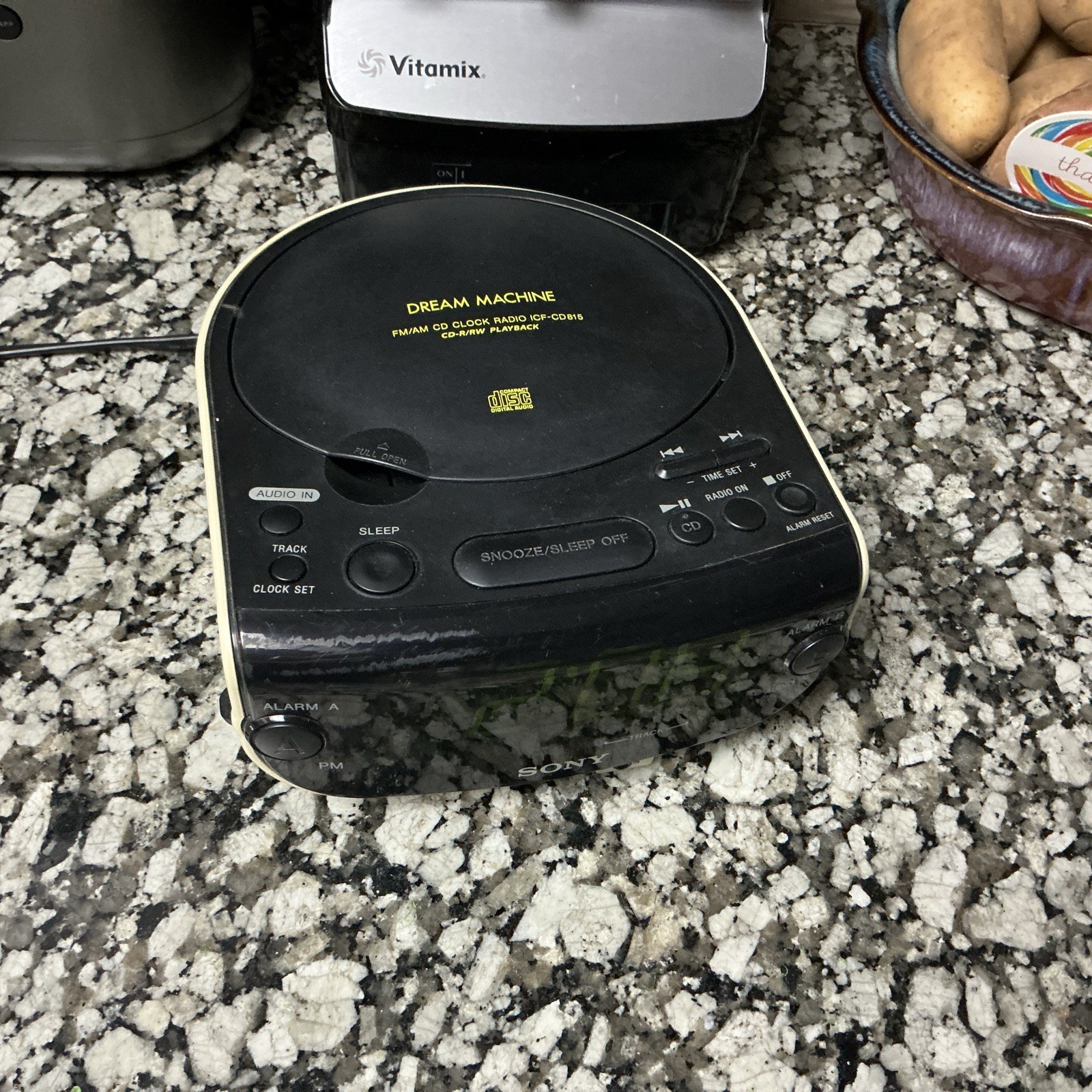 Sony Dream Machine FM/AM CD Player Dual Alarm Clock Radio ICF-CD815 TESTED