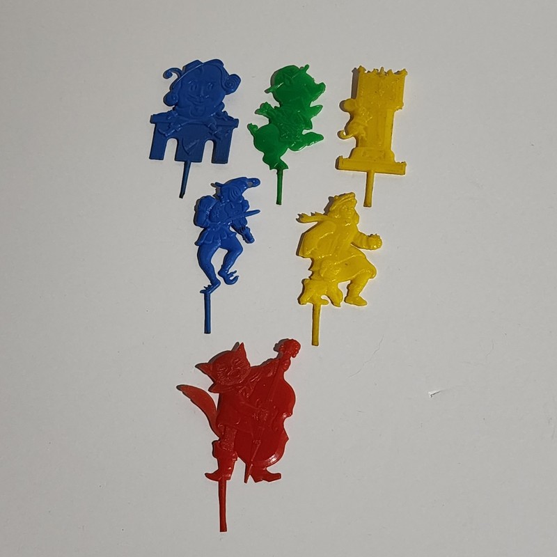 F & F Mold & Die Works Nursery Rhyme Cupcake Picks Candleholders Lot of 6