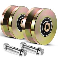 4" Heavy Duty Sliding Gate Rollers Wheels 2 Sets V Groove Sliding Wheel Solid