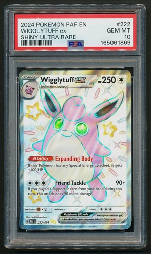 Wigglytuff ex 222/091 Ultra Rare Holo Pokémon 2024 Paldean Fates PSA 10 GEM MINT