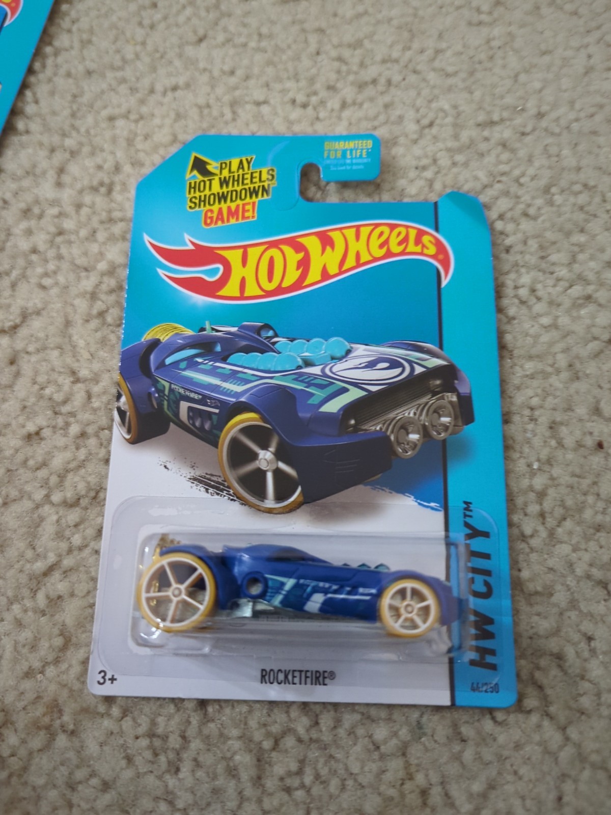 2015 Hot Wheels Treasure Hunts HW City Rocketfire #44 Blue New On Card B50