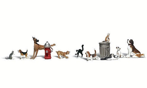 Woodland Scenics Perros y gatos escala HO (A-1841/12 piezas) | Zustand: New