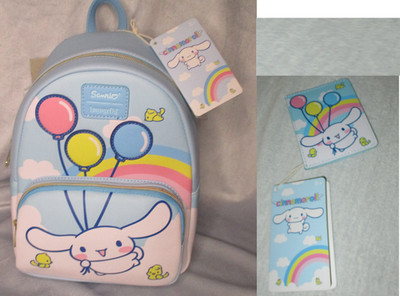 Loungefly Hello Kitty Cinnamoroll Gamer Mini Backpack with Cardholder Wallet NEW