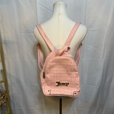 Juicy Couture Pink Monogram Mini Backpack Y2K Logo Gold Hardware