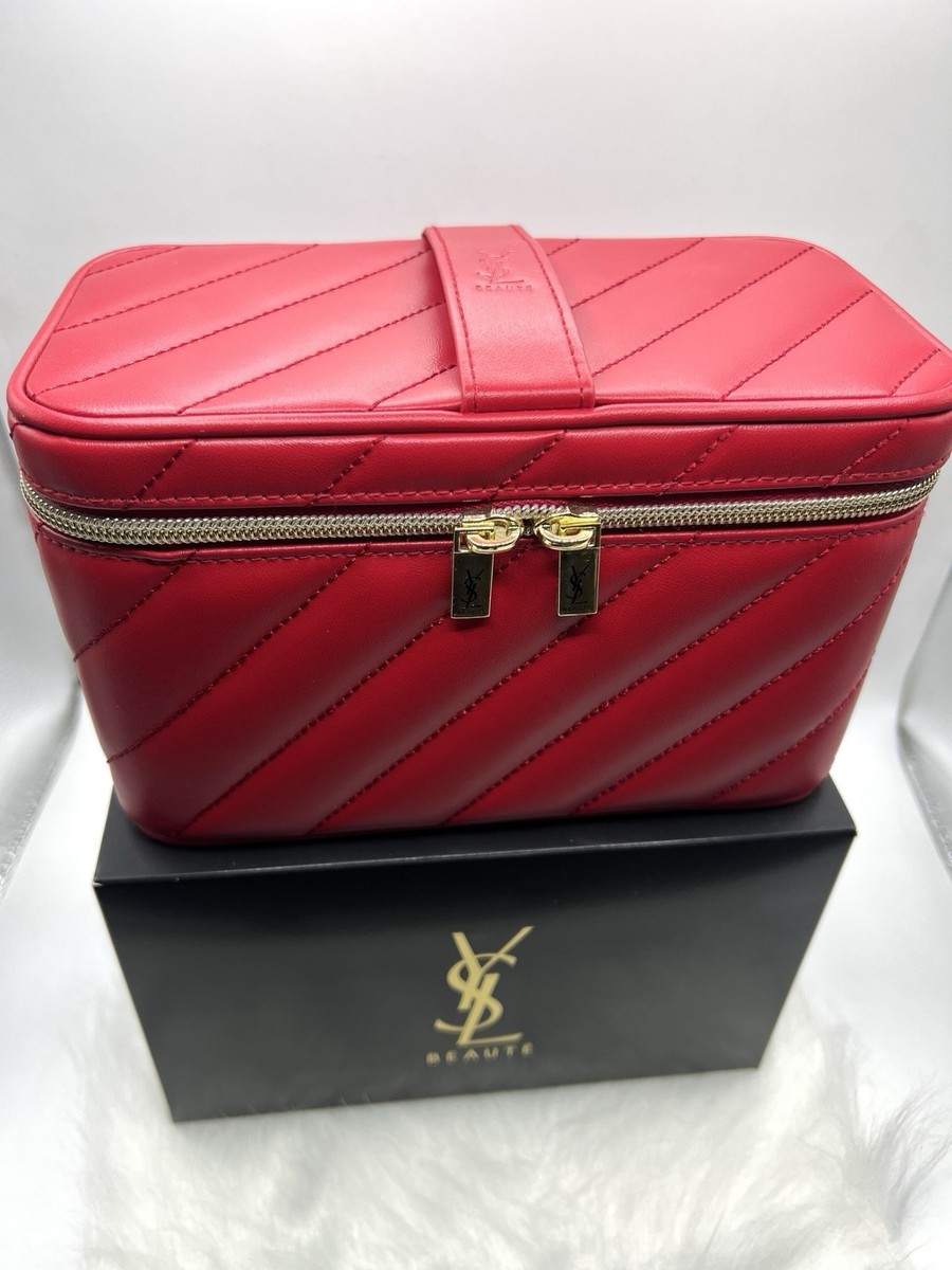 Yves Saint Laurent Beaute (GWP) Red Quilted Vanity Train Makeup