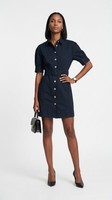 Sandro Kleid Marineblau GüRtel Kurz Gr. 40 FR Damen SFPRO00988