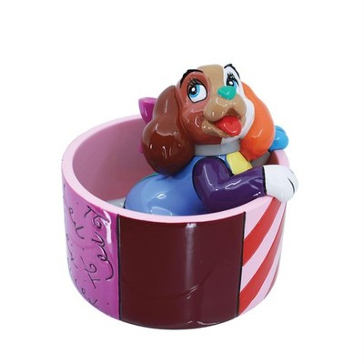 Disney 2025 Romero Britto Pop Lady and the Tramp 70th Hatbox Figurine 6017592