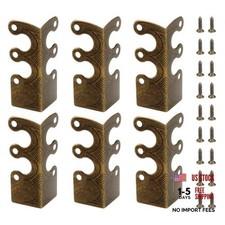 Bronze Metal Corner Protectors with Screws for Living Furniture - 12 Pieces