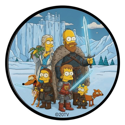 #ad Tuvalu Game of Simpsons Stark Family 1 oz Color Art Coin 2021 w COA $135.00