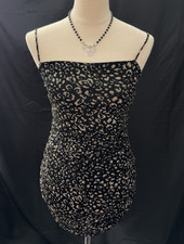 Windsor Women’s Leopard SHEER Dress Y2K GRUNGE GOTH SIZE XSMALL PRE OWNED