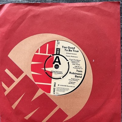 Tom Robinson Band Too Good To Be True/Power in the Darkness 1978 UK DEMO MINT