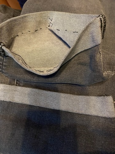 George Slim Fit Soft Stretch Grey Jeans 42” Waist Length Hand Turn Up 29”Length - Picture 9 of 9